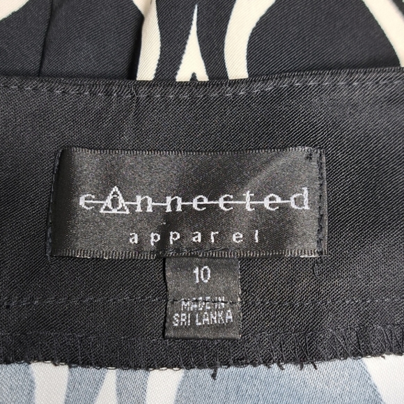 Connected Apparel Pencil Cream & Black Women's Sleeveless Dress 10 - Picture 9 of 14